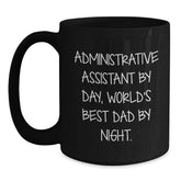 Administrative Assistant Gifts, Funny Inspirational Quote, Black Coffee Mug, Graduation Unique Gifts from Friends to Coworkers - Main